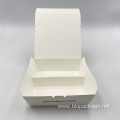 Customized disposable 2 compartment paper box take away